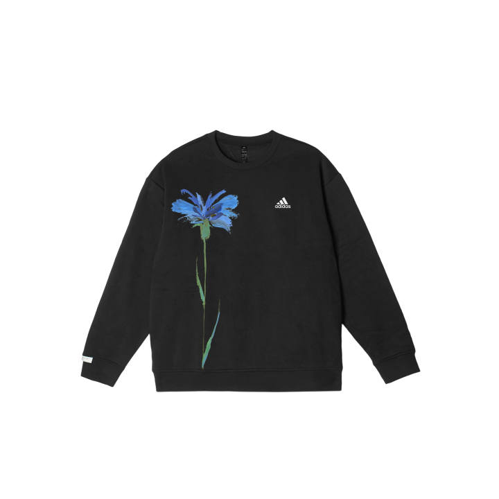 Adidas Adidas LABEL Sweatshirts Unisex Black Crew Neck Moderate Regular
