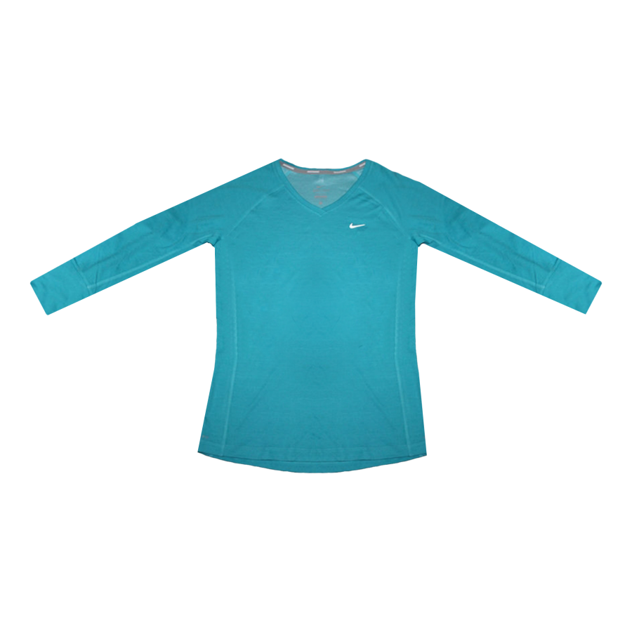 Nike Nike Dri Fit T Shirts Women's Sky Blue V Neck Moderate