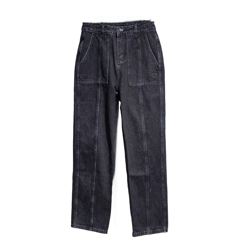 Li-Ning Li Ning Jeans Women's Black AJQT390 2 Moderate Straight Fit Pants