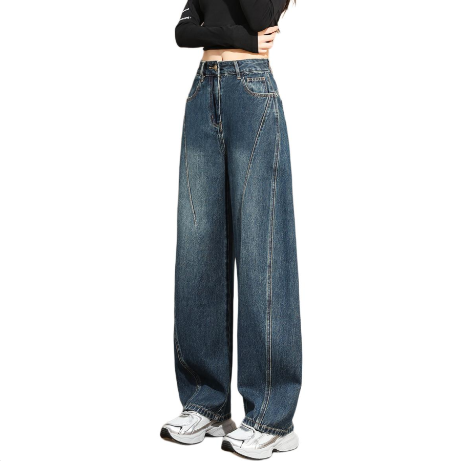 Tonlion Jeans Women's Moderate Wide Leg Pants