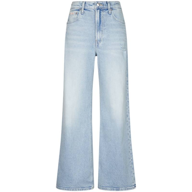 Calvin Klein Jeans Women's RDA Denim Light Blue Moderate Wide Leg Pants