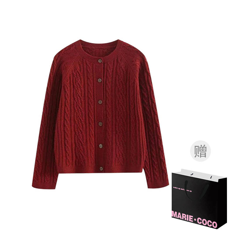 MARIE·COCO Knitwear Women's Cardigan Top Crew Neck Moderate Cardigan