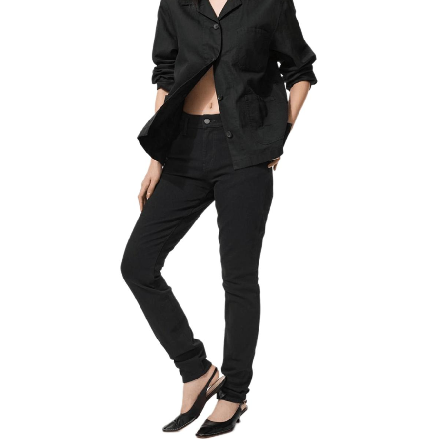 UNIQLO SS26 Jeans Women's Black Moderate Slim Fit Pants