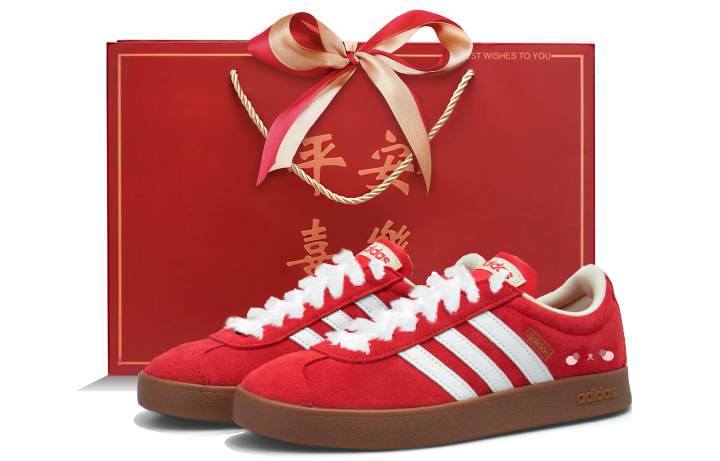 Adidas Adidas Vl Court Classic Low top Skateboard Shoes Unisex Red