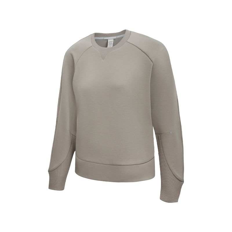 ASICS Sweatshirts Women's Gray Crew Neck Moderate