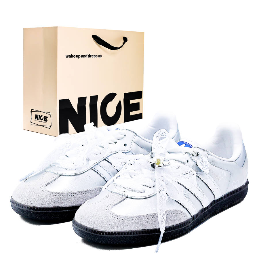 Adidas Originals SAMBA OG German Army Trainers Unisex Silver White