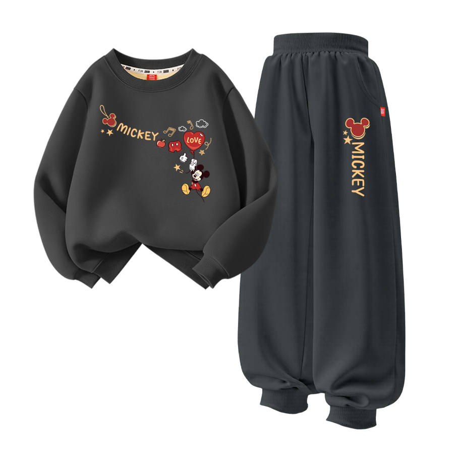 Disney Kids Casual Sportswear Crew Neck Thickened