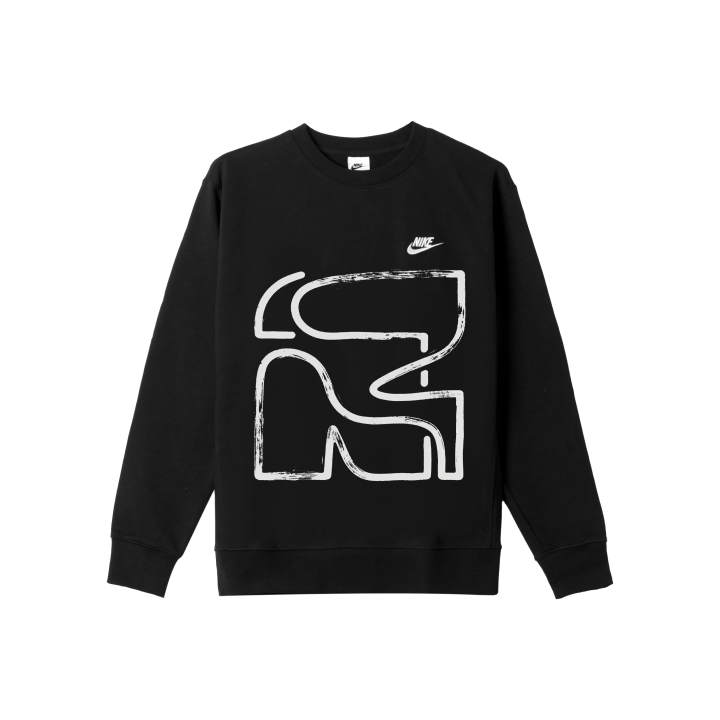 Nike Nike Sweatshirts Men's Black Crew Neck Moderate Regular