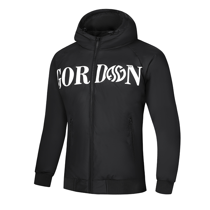361° 361° Puffer Jackets Men's Super Black Hooded Thickened Puffer Jacket