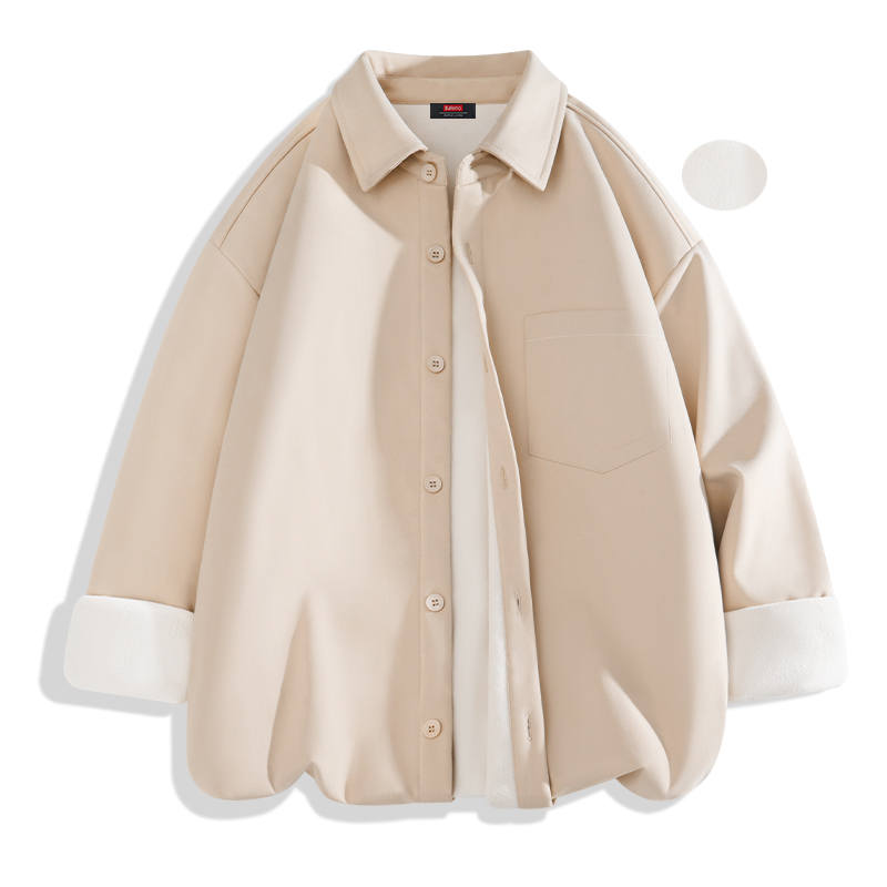 BALENO Shirts Women's Lapel Thickened And Fleece Lined Other