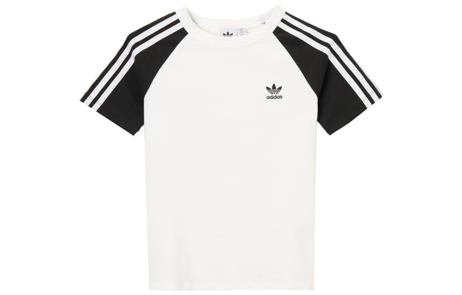 Adidas Originals Adidas Women's Adicolor 3 Stripes Raglan Slim T Shirt White/Black