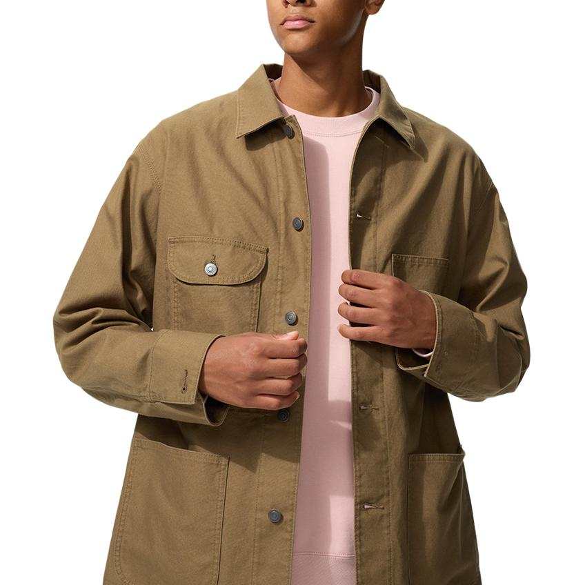 UNIQLO Jackets Unisex Light Umber Lapel Moderate Workwear