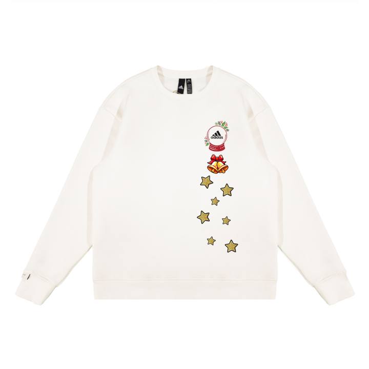 Adidas Adidas Sweatshirts Unisex White Crew Neck Moderate Regular