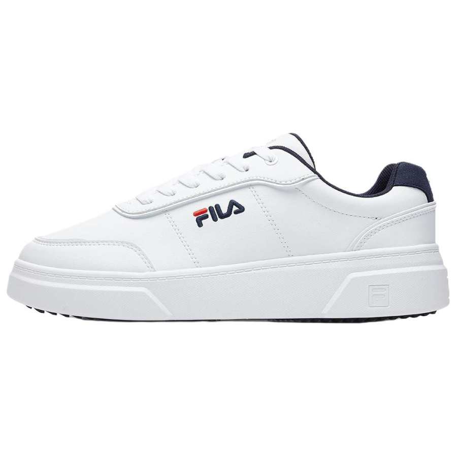 FILA Game Point Synthetic Leather Skateboard Shoes Men's White Blue