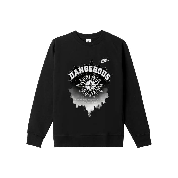 Nike Nike Sweatshirts Men's Black Crew Neck Moderate Regular
