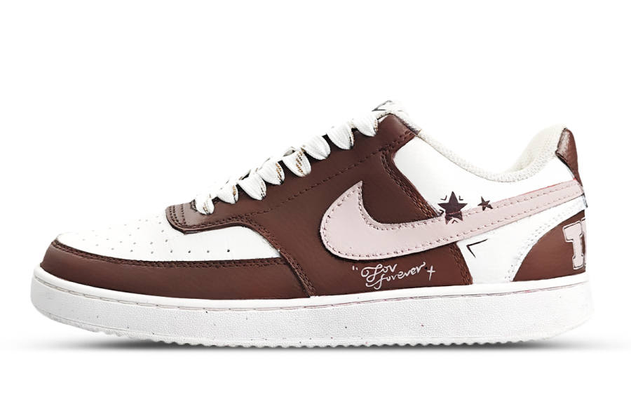 Nike Nike Court Vision 1 Sweet Crit Low top Skateboard Shoes Men's Brown Pink