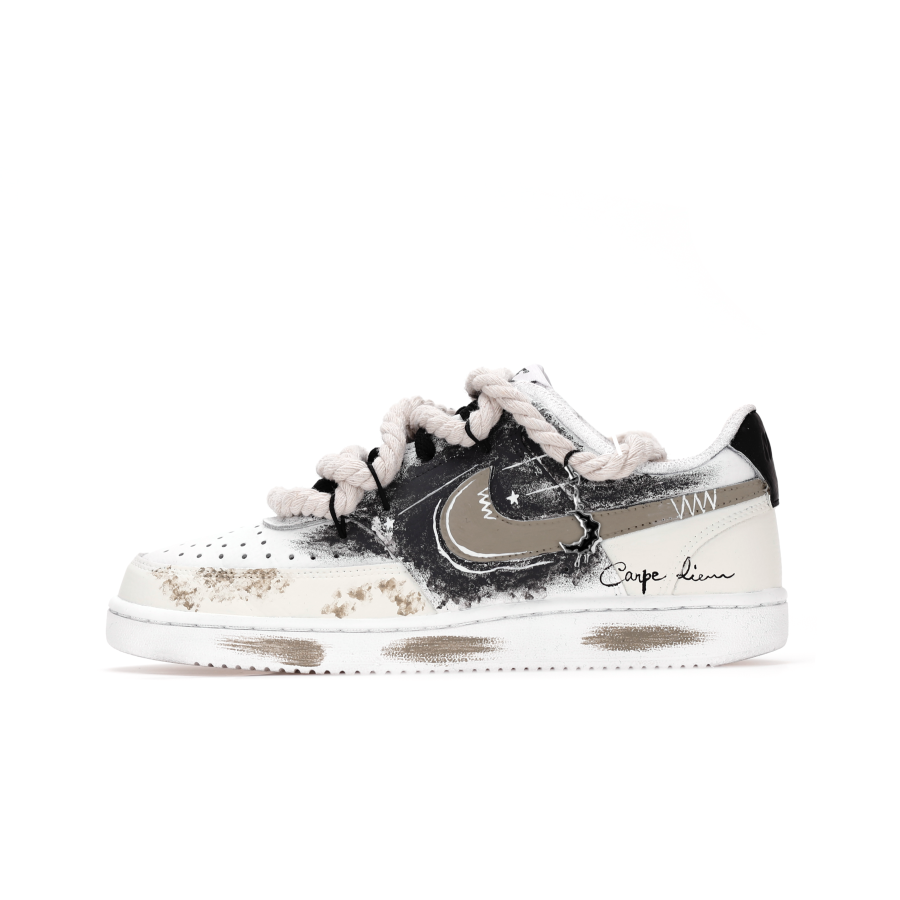 Nike Nike Court Vision 1 Mechanical Spirit, Moon Shadow Cushioning, Wear Resistant Low top Skateboard Shoes Unisex