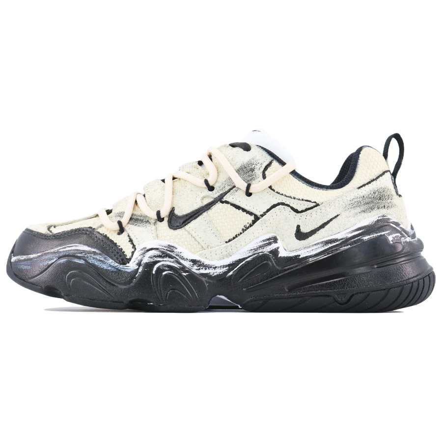 Nike Nike Tech Hera Mist Walker Cow Split Leather Low top Casual Shoes Women's Beige Yellow