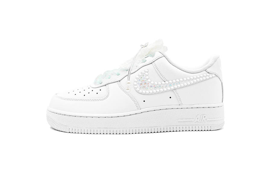 Nike Nike Air Force 1 Starlight Dream, Pearl Zircon, Girlish, Dreamy Ballet Style Low top Skateboard Shoes Women's White