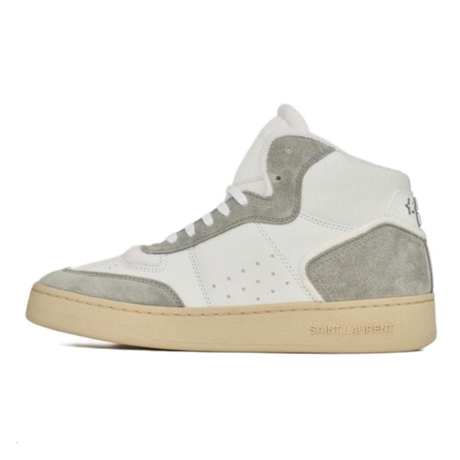 SAINT LAURENT SL/80 Logo Embossed High Top Sneakers