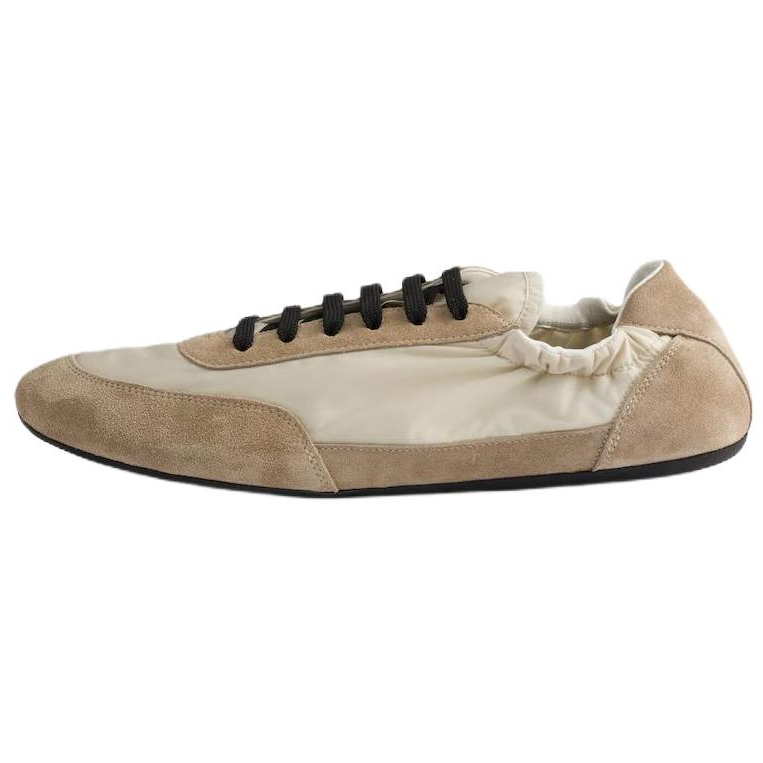 PRADA Collapse Suede Low top Casual Shoes 0.5cm Women's Brown
