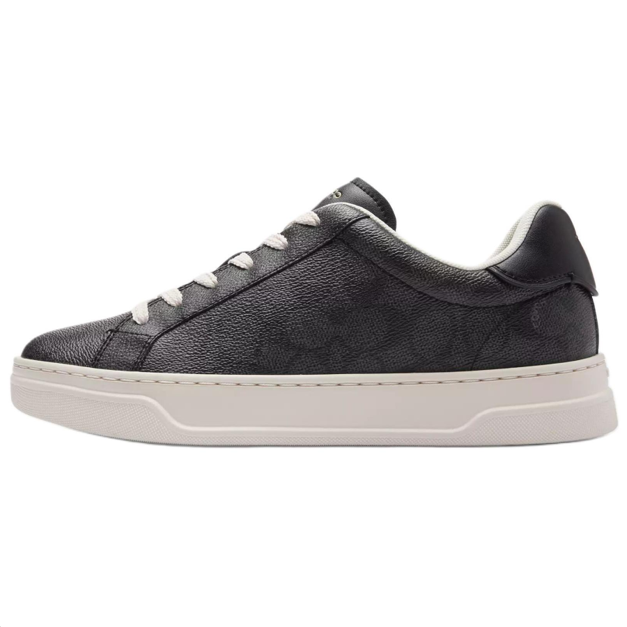 COACH High Line Leather Low top Skateboard Shoes Women's Black