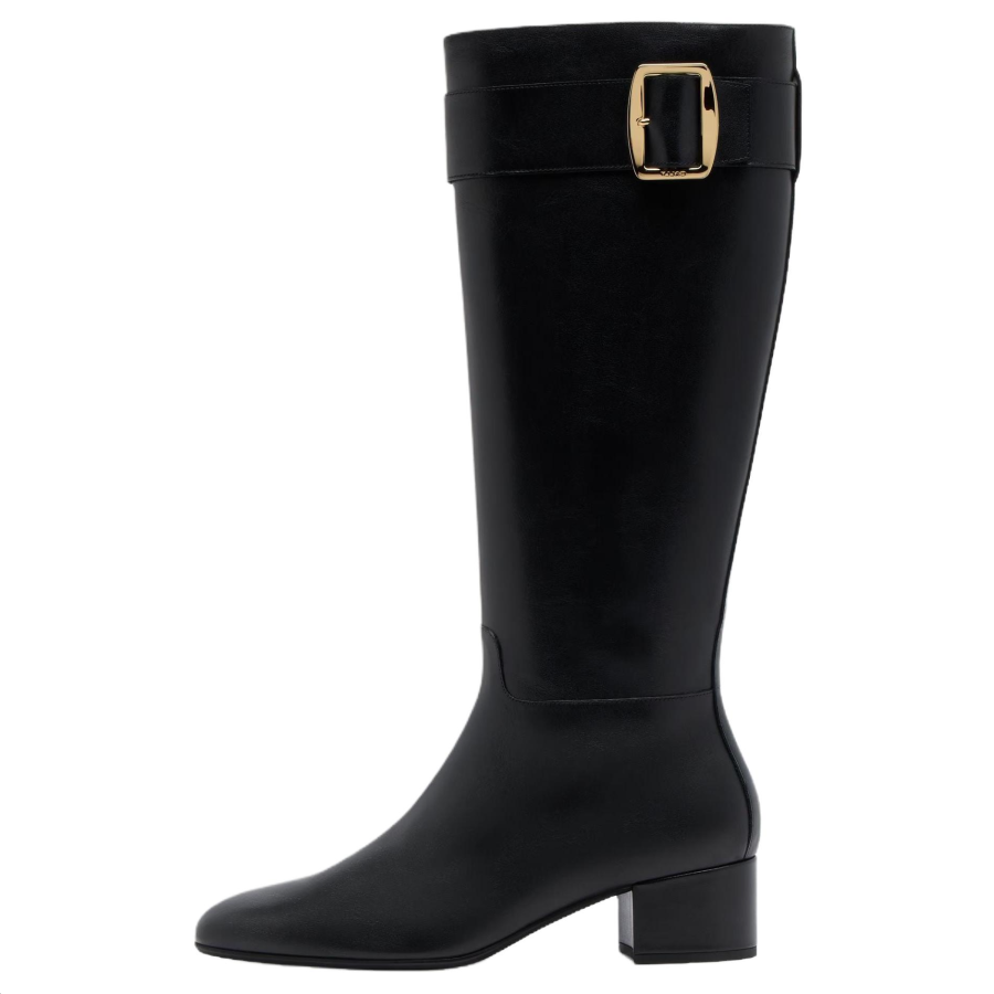 BALLY BALLY Boucle Knee high Boots 4cm Women's Black