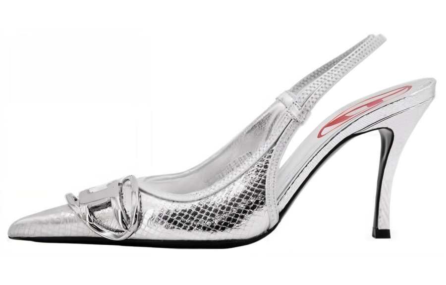 DIESEL DIESEL D-Venus 80mm Leather Slingback Pumps