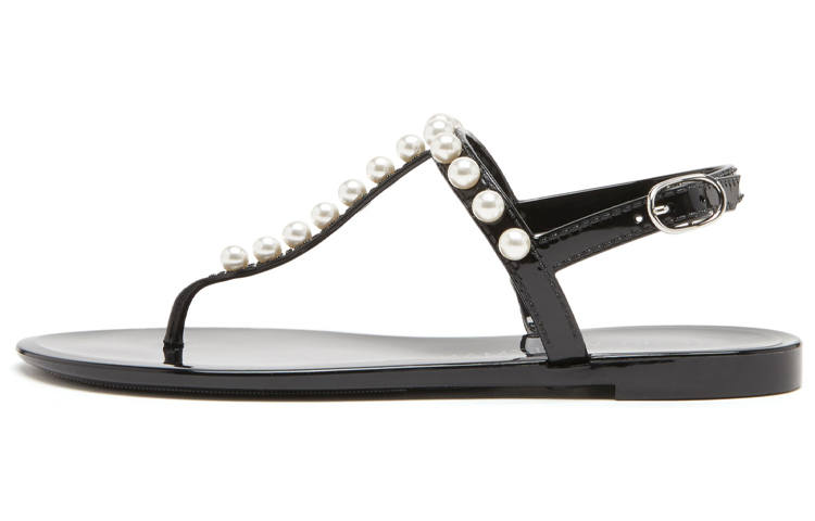 Stuart Weitzman Stuart Weitzman/SW Leather One Strap Sandals Women's Black
