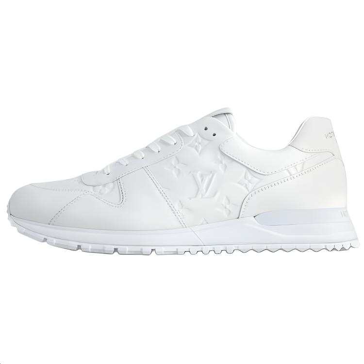 LOUIS VUITTON Run Away Cow Leather Low top Casual Shoes Men's White