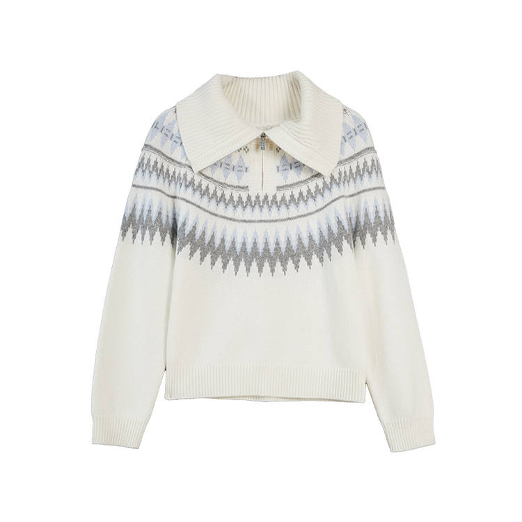 ELLE ELLE Sweaters Women's Ecru Lapel Moderate Other
