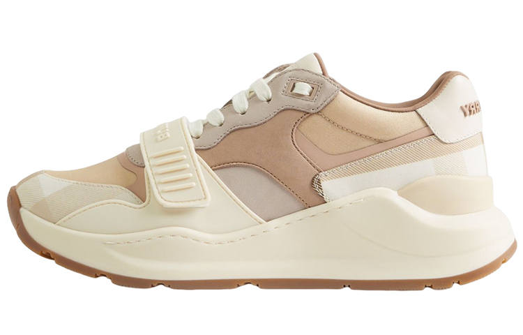 Burberry Leather Low top Sports Casual Shoes Women's Tawny