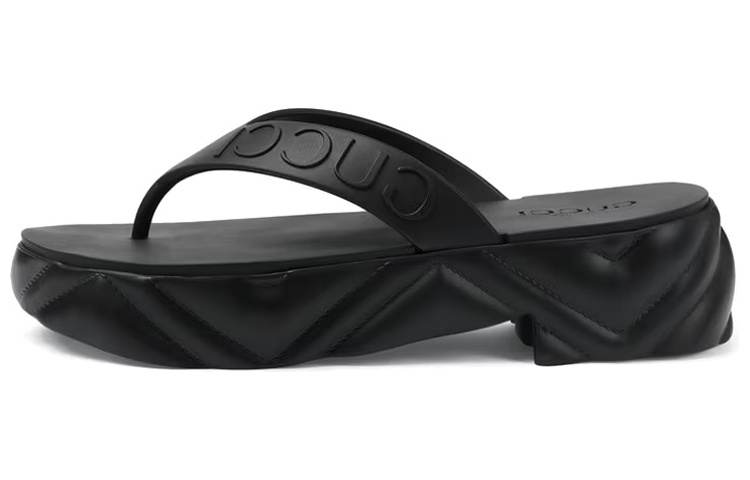 Gucci Wmns Thong Platform Sandal 'Black' Women's