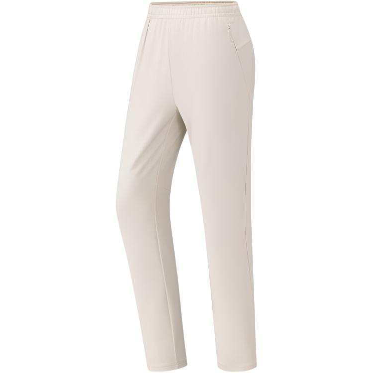 Anta Variety Training Collection Comfortable And Versatile Fleece Lined Solid Color Casual Knitted Sweatpants Women's