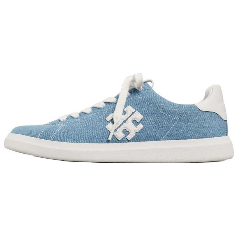 TORY BURCH Howell Court Denim Low top Skateboard Shoes Women's Blue