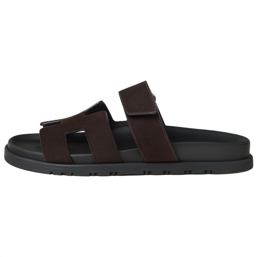 HERMES HERMES Chypre Slide Slippers 1.2cm Women's Ebony Brown