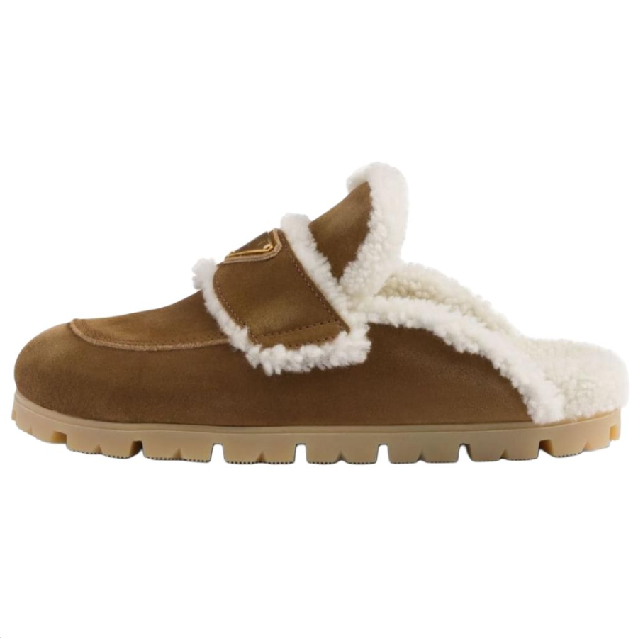 PRADA PRADA Closed Toe Slippers Women's Brown