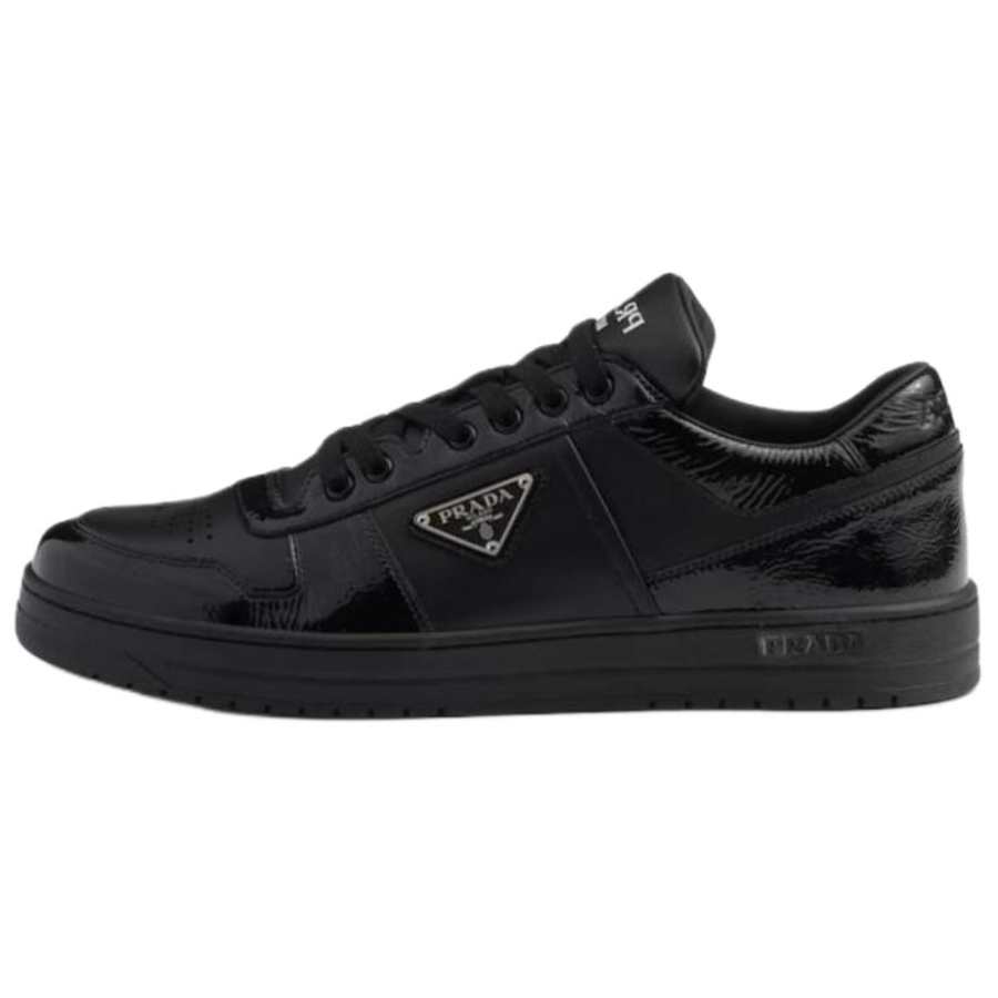 PRADA PRADA Downtown Leather Low top Skateboard Shoes Men's Black