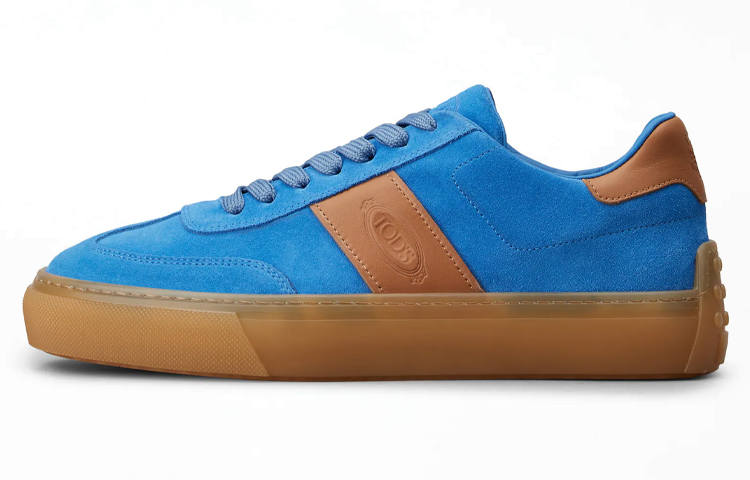 TOD'S Low top Stylish Skateboarding Shoes Men's Blue Brown