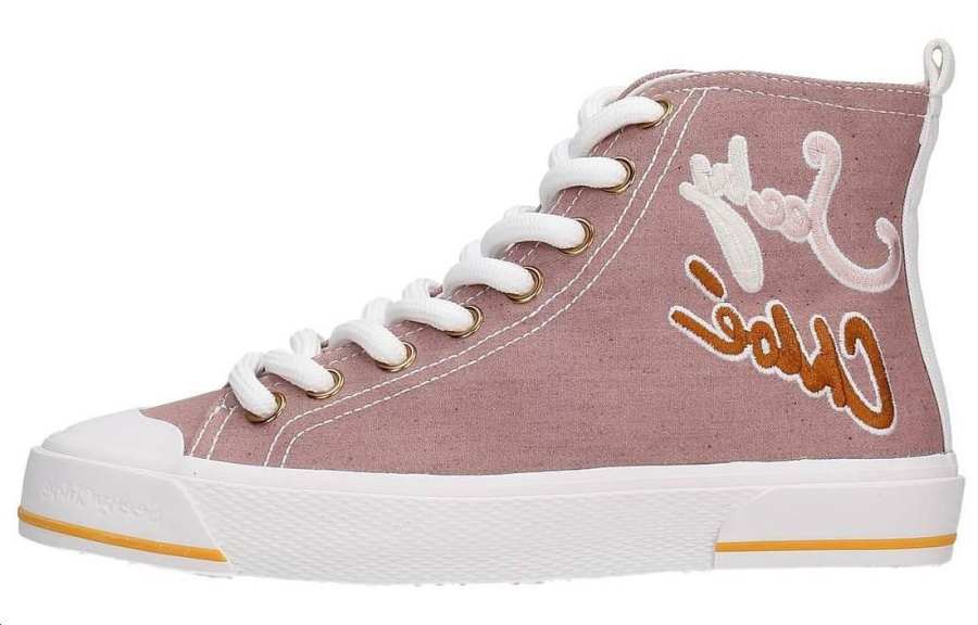 See By Chloe Leather High top Skateboard Shoes Women's Pink