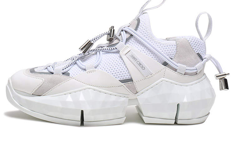 Jimmy Choo Diamond Height Increasing Height Increasing Low top Casual Shoes Women's White