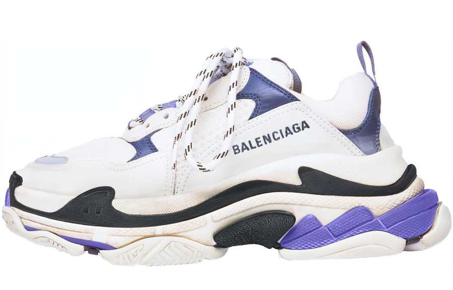Balenciaga Triple S Trainer 'White Navy Purple' Women's
