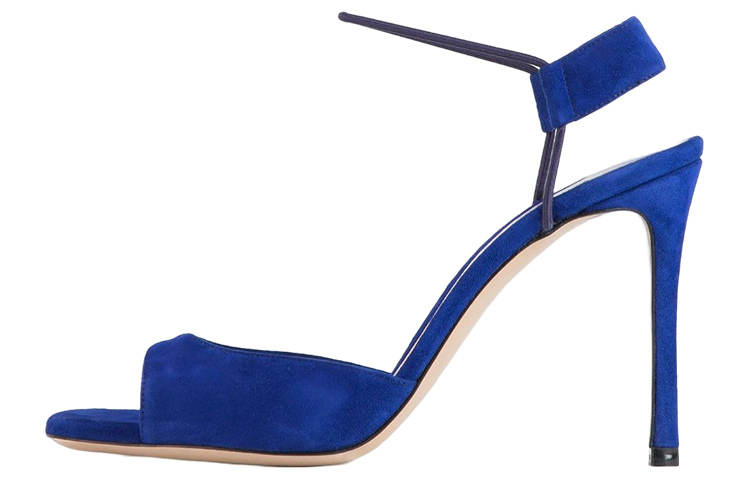 GIORGIO ARMANI ARMANI Leather One Strap Sandals Women's Blue