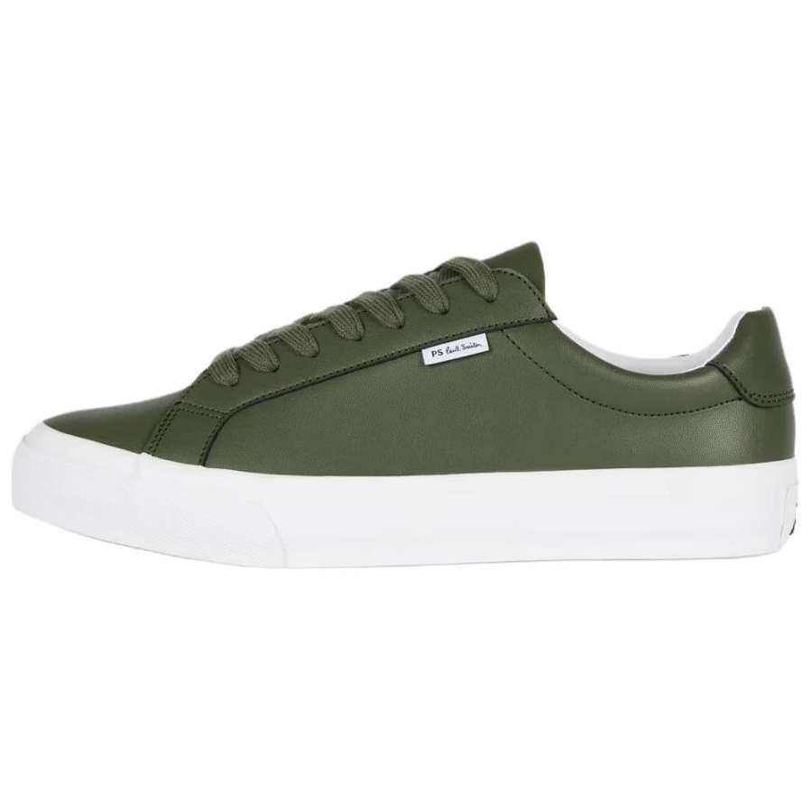 PS By Paul Smith Amos Leather Low top Skateboard Shoes Men's Khaki