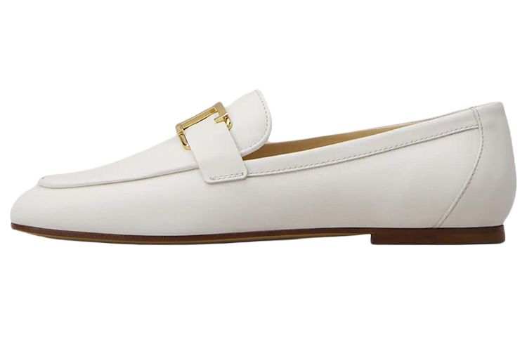 TOD'S T Logo Almond Toe Loafers Women's
