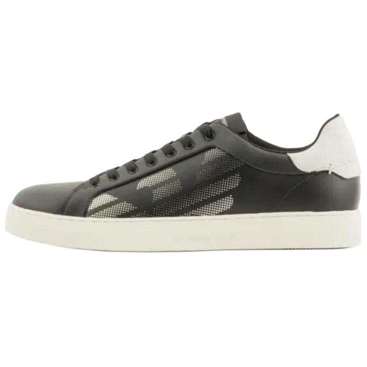 EMPORIO ARMANI Logo-Perforated Lace-Up Trainers
