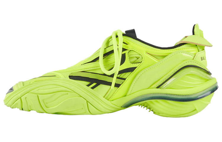 Balenciaga Tyrex Leather Mesh Low top Casual Shoes Women's Neon Green