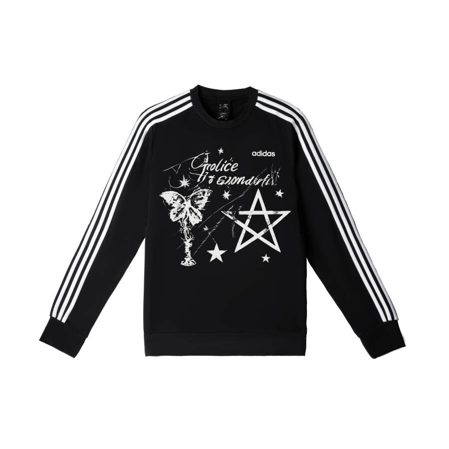 Adidas Adidas Sweatshirts Men's Black Crew Neck Moderate