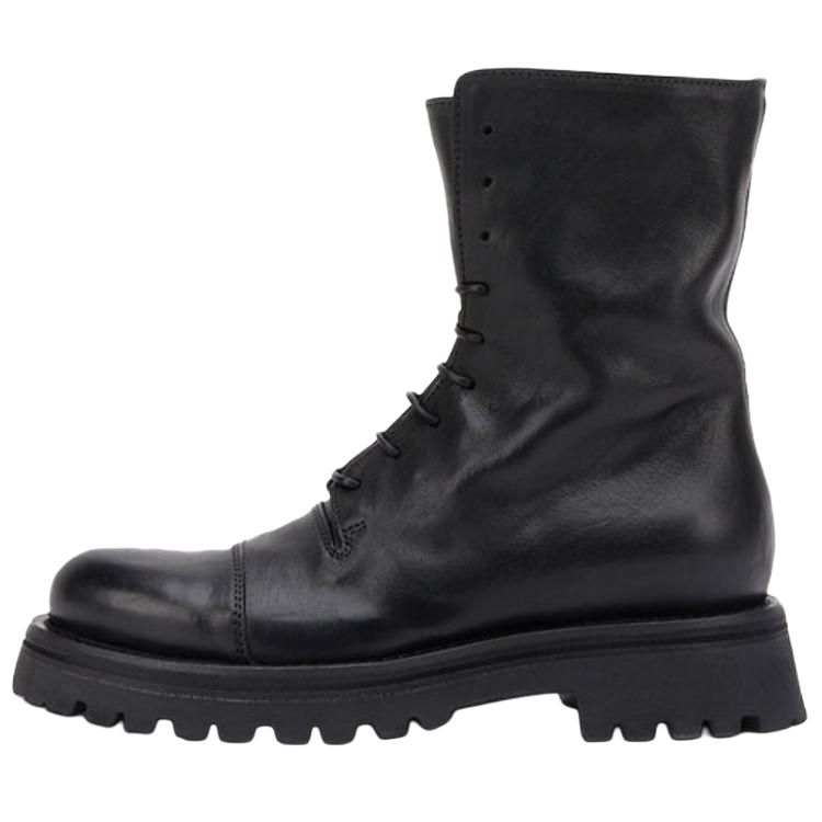 MOMA Tronchetto Donna Leather Ankle Boots Women's Black