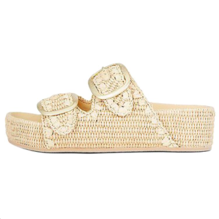 Loeffler Randall Slide Slippers 4cm Women's Beige